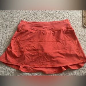 Lululemon sz 4 orange pace rival skirt